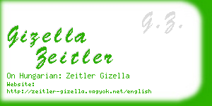 gizella zeitler business card